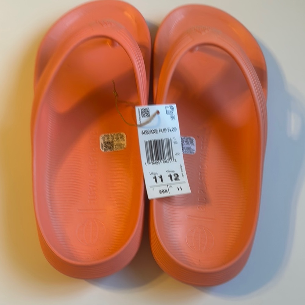 Adidas Orange Sandals Lightweight Slip-On